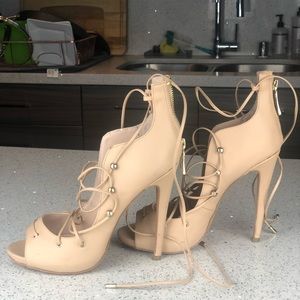 Bebe ‘Delaney’ Open Toe Heels
